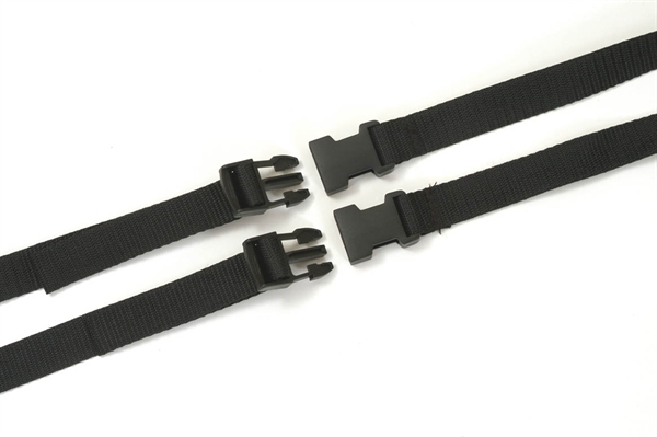 two black straps in unclipped position