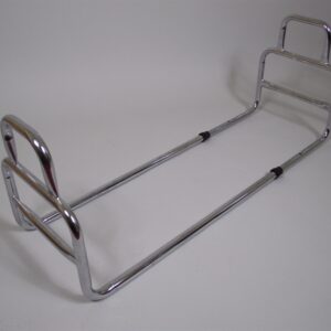 chrome bed rail with two looped handles