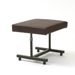 Brown H frame footstool