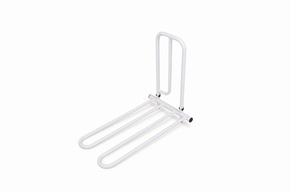 white bed rail with looped handle