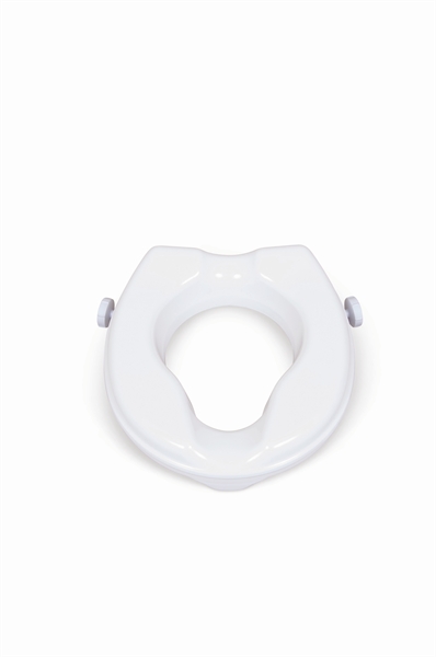 white raised toilet seat