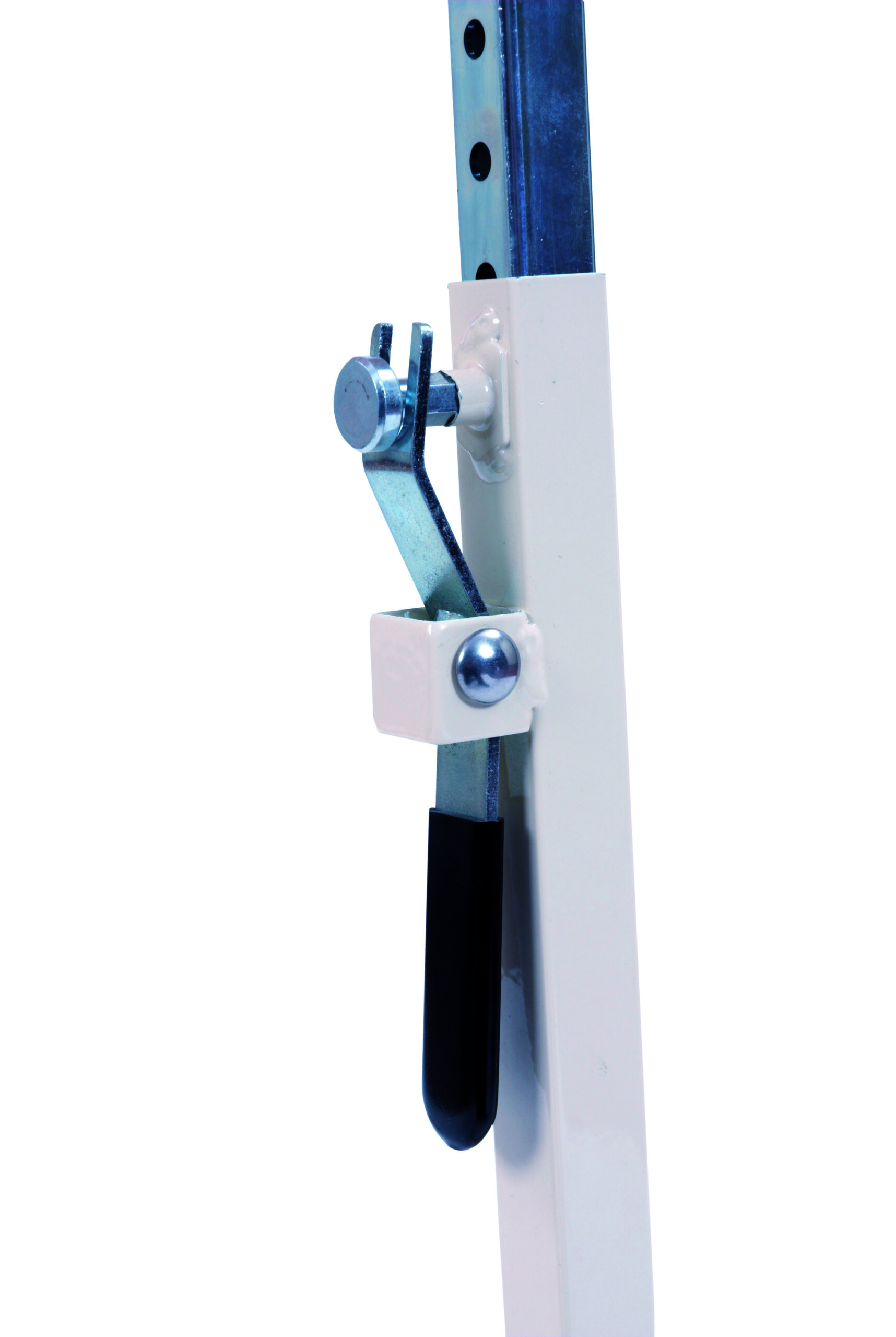 Close up of lever to adjust height