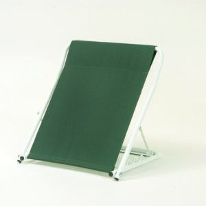 green fabric backrest