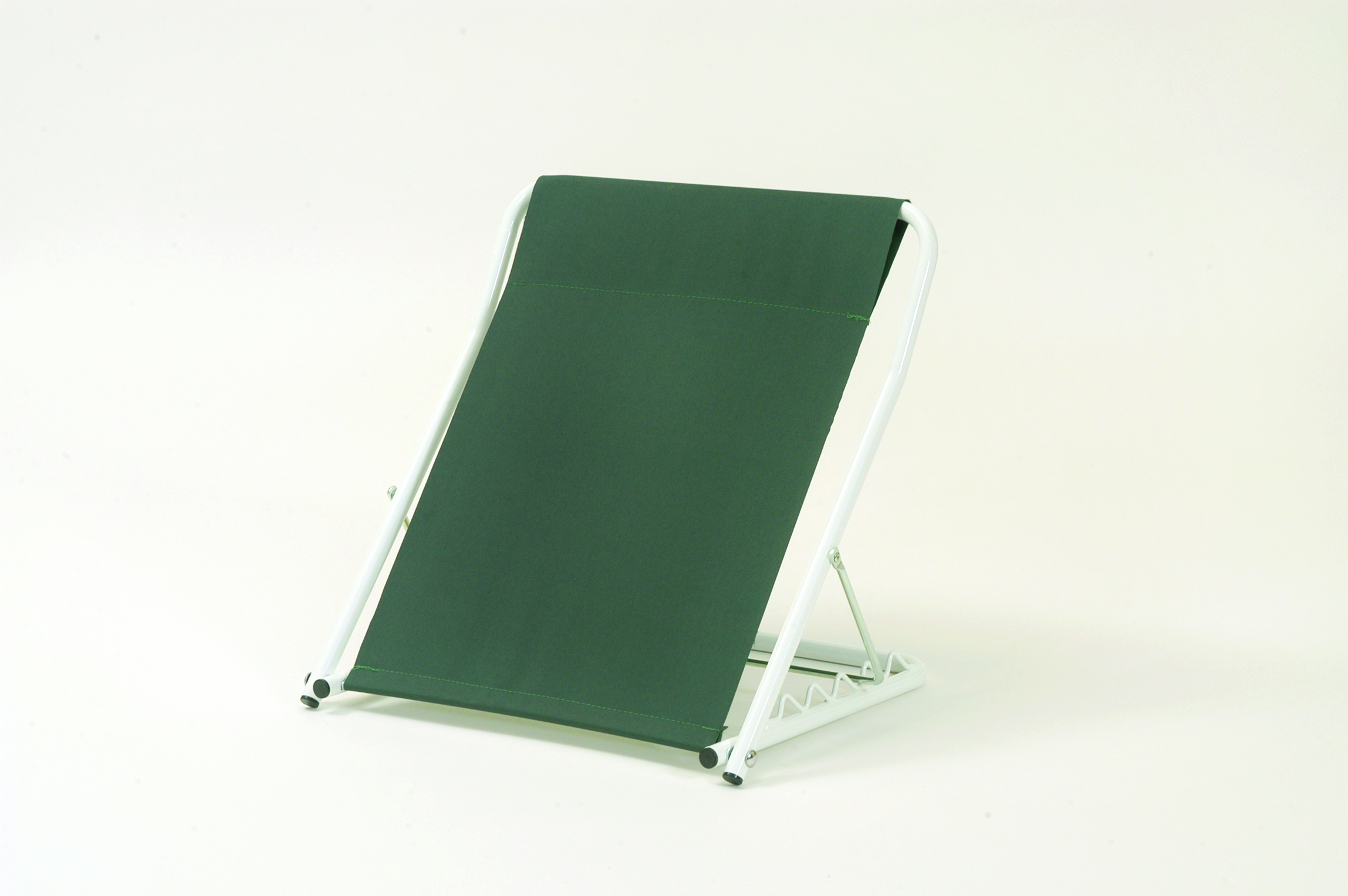 green fabric backrest