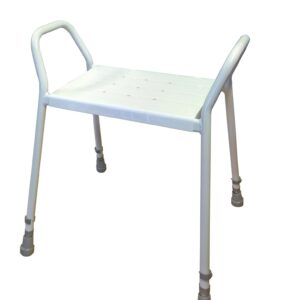 white shower stool