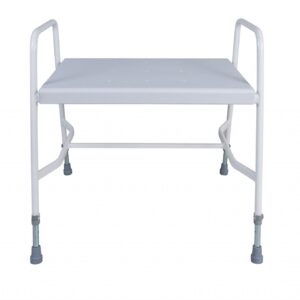 White shower stool