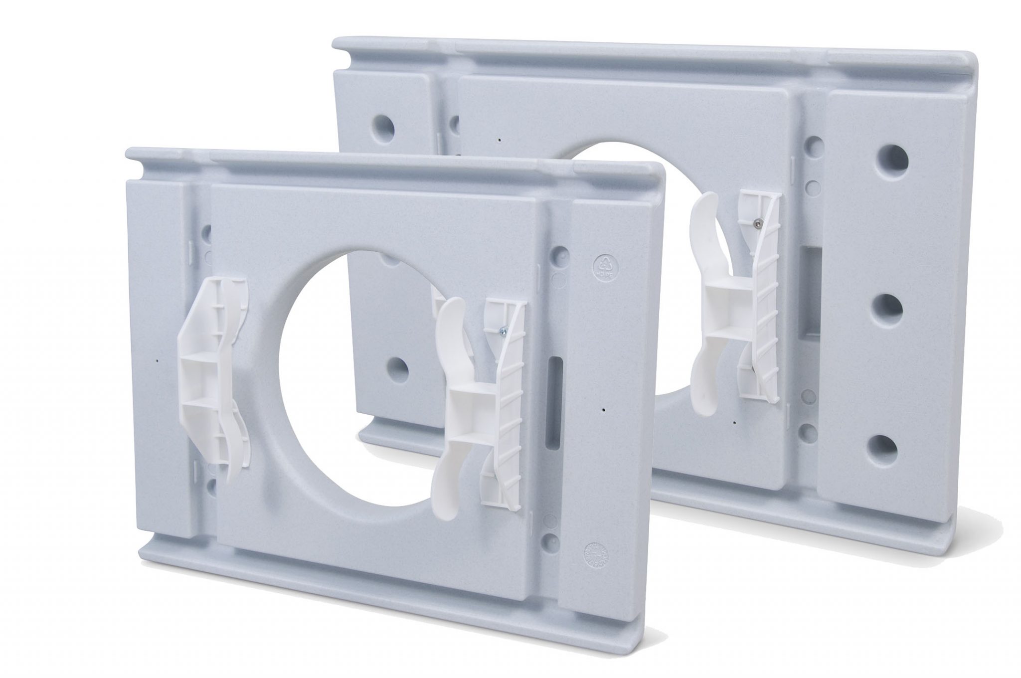 underside of commode seats in white