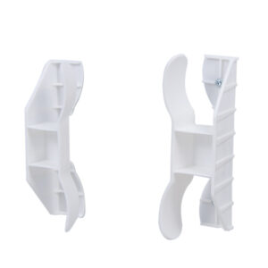 white plastic pan holders