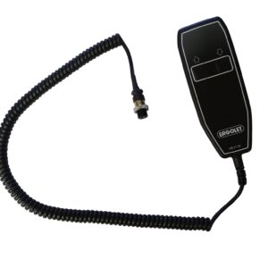 two button hand control with black wire